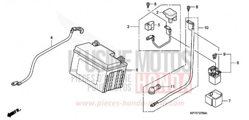 BATTERIE (CBR125R/RS/RW5/RW6/RW8) CBR125R5 de 2005